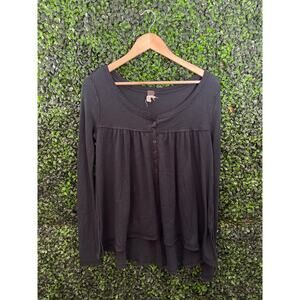 We the Free, Black Long Sleeve Blouse, Women’s Size XS
